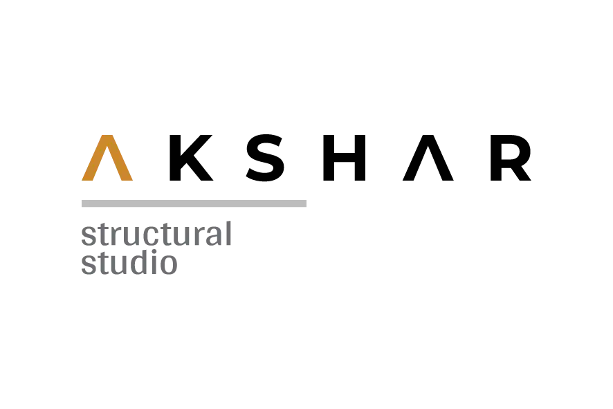 Akshar logo with gold accent and grey subtitle