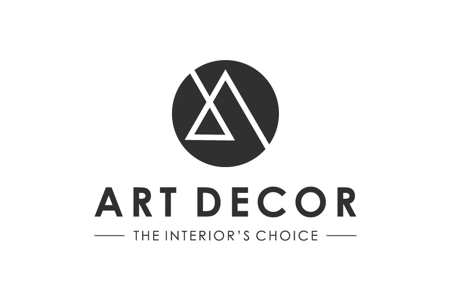 Art Decor logo with circular emblem and minimal black typography