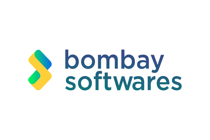 Bombay Softwares logo with colorful abstract symbol and modern typography