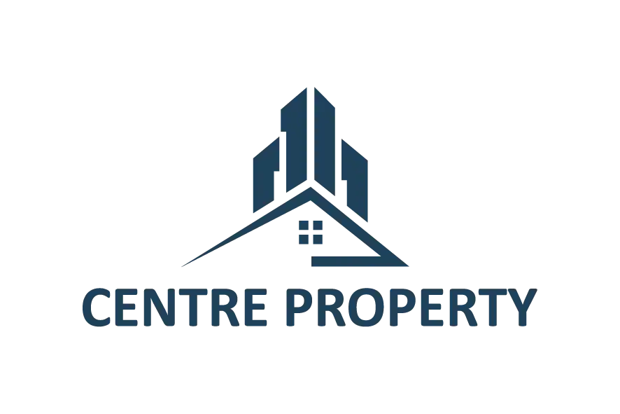 Centre Property logo with blue building icon and roofline graphic