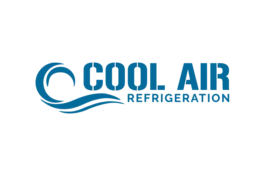 Cool Air Refrigeration wordmark with wave icon element under the word “Cool.”