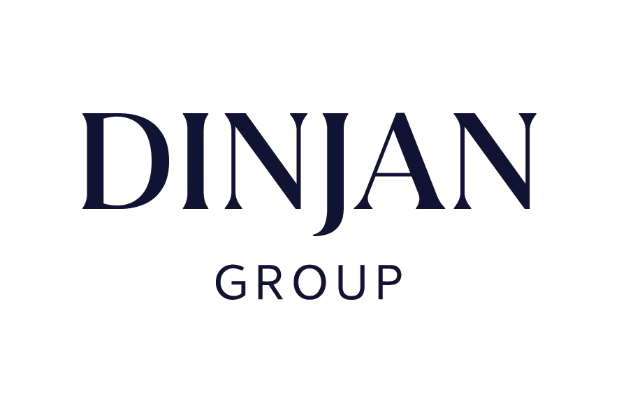 Dinjan Group logo in dark blue text.