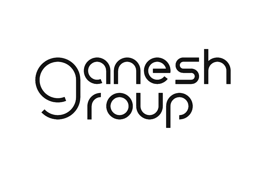 Ganesh Group logo in black with stylized modern lettering.