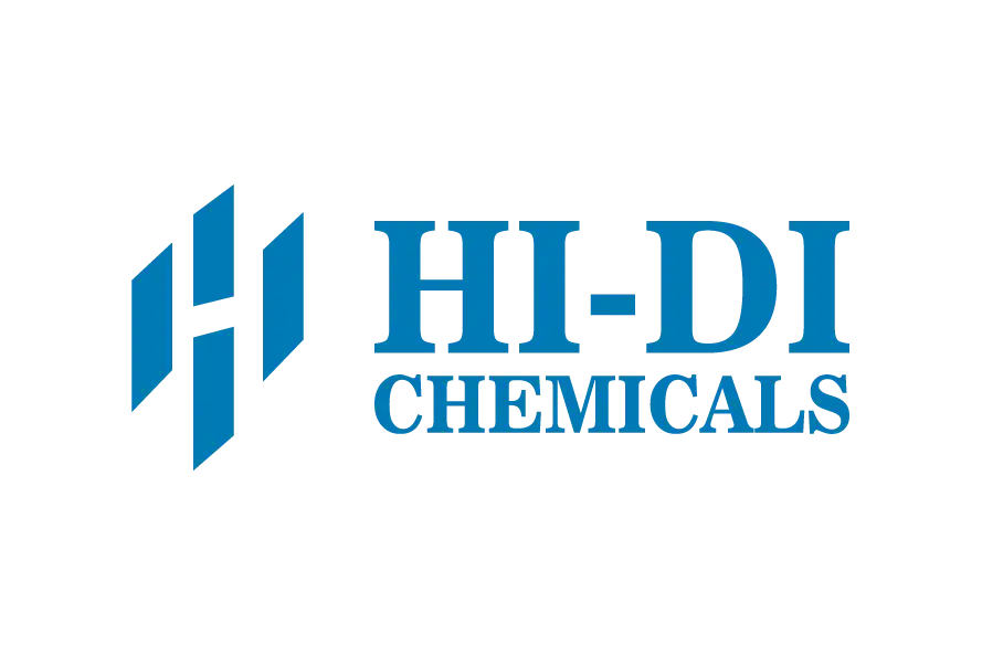 HI-DI Chemicals logo with blue geometric icon and text