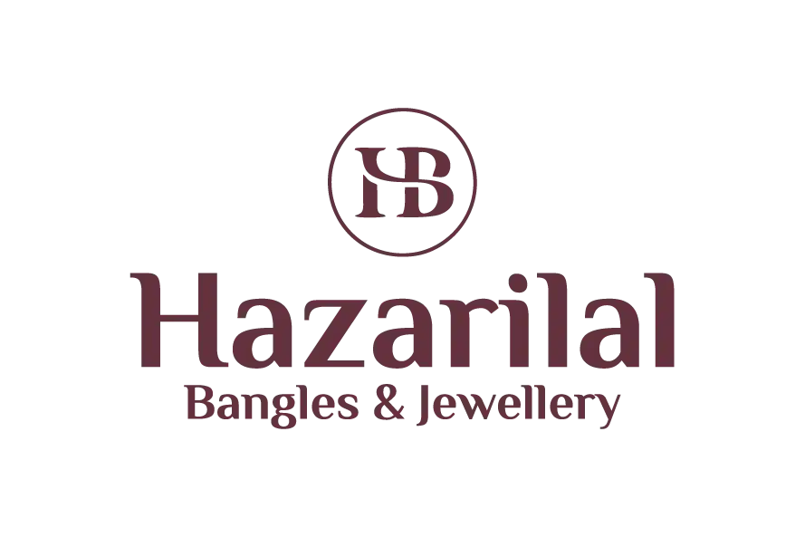 Hazarilal Bangles and Jewellery logo with monogram emblem and classic typography