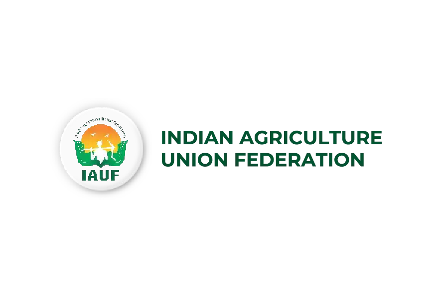 Indian Agriculture Union Federation logo with IAUF emblem and green agriculture typography