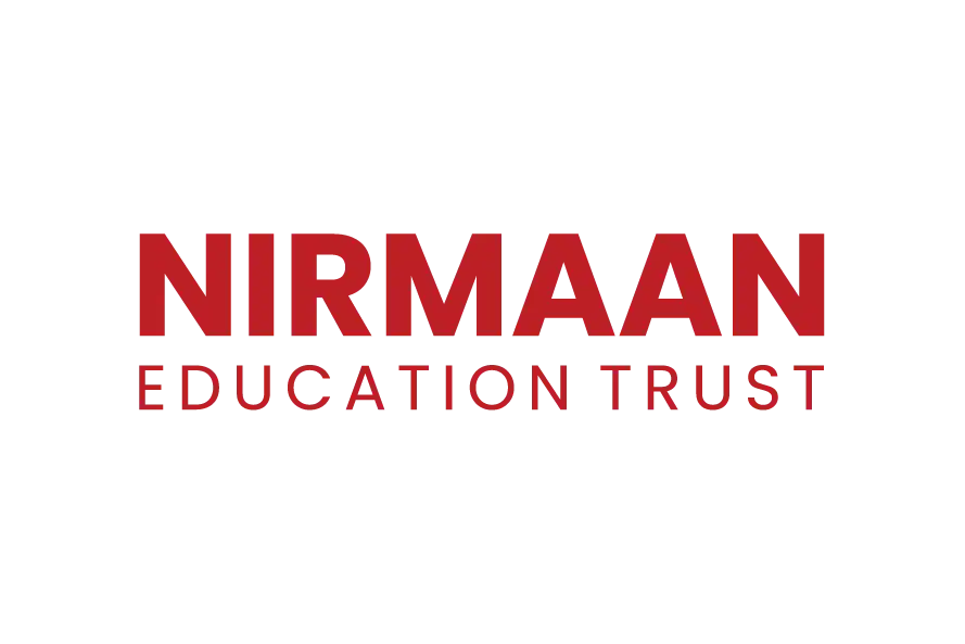 Nirmaan Education Trust logo in bold red typography
