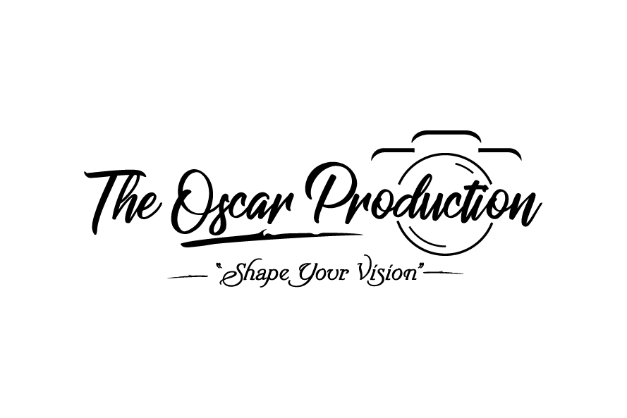 Oscar Production logo with camera-inspired wordmark in black