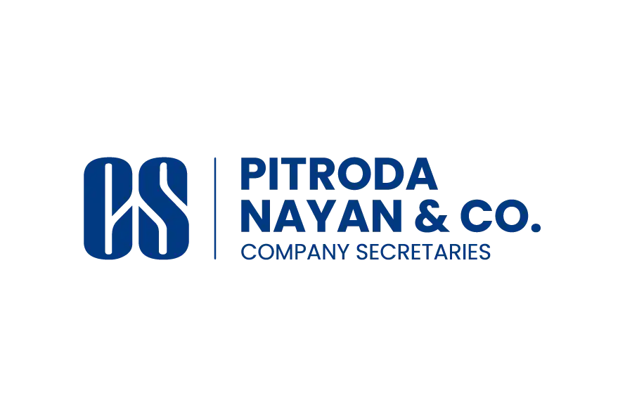CS monogram mark to the left and the words “PITRODA NAYAN & CO.” with “COMPANY SECRETARIES” below.
