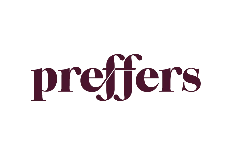 Preffers jewellery brand logo with elegant serif typography