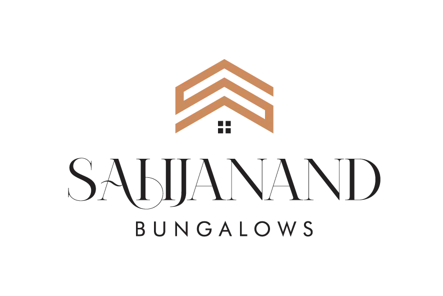 Sajanand Builders logo with stacked roof icon above the company name.