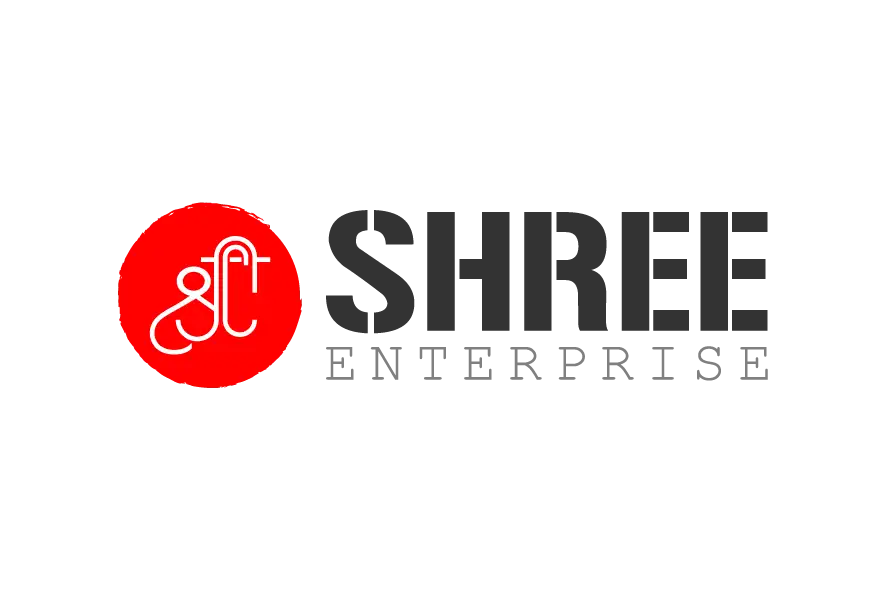 Shree Enterprise logo with red circular icon and black-grey text.