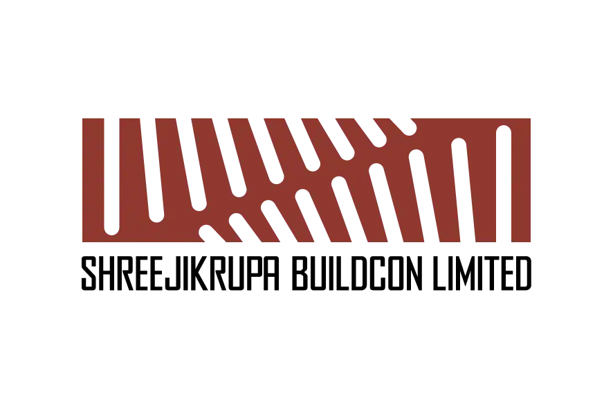 Shreejikrupa Buildcon Limited logo with brown monogram icon and dark text.