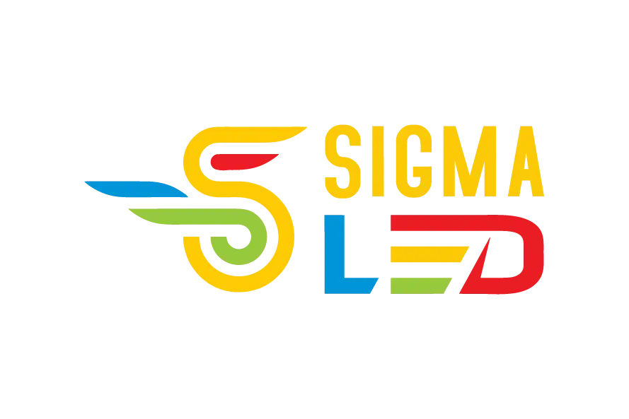Sigma LED colorful logo with stylized “S” and multicolor “LED” letters.