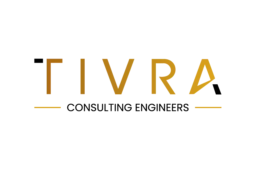 Tivra Engineering logo with elegant gold typography