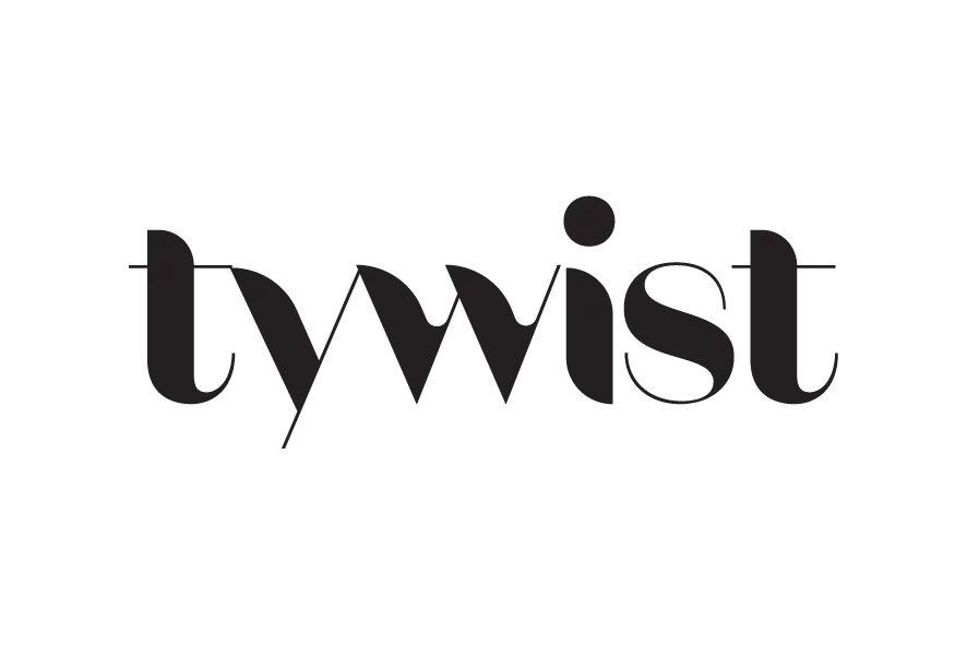 Tywist fashion logo in black with stylized custom lettering.