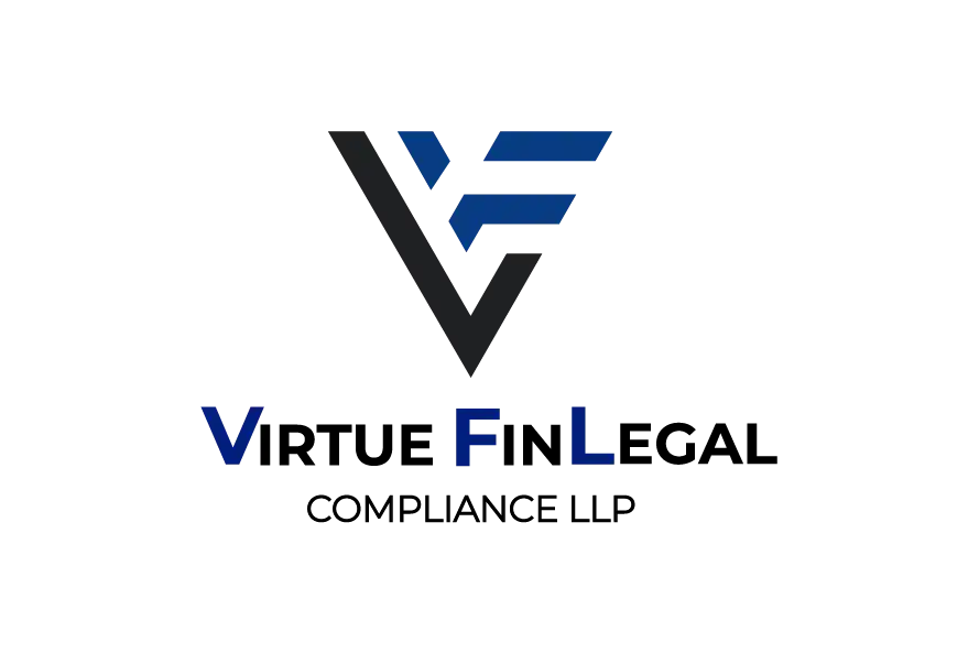 Virtue FinLegal logo with a stylized “V” monogram and the brand name below.